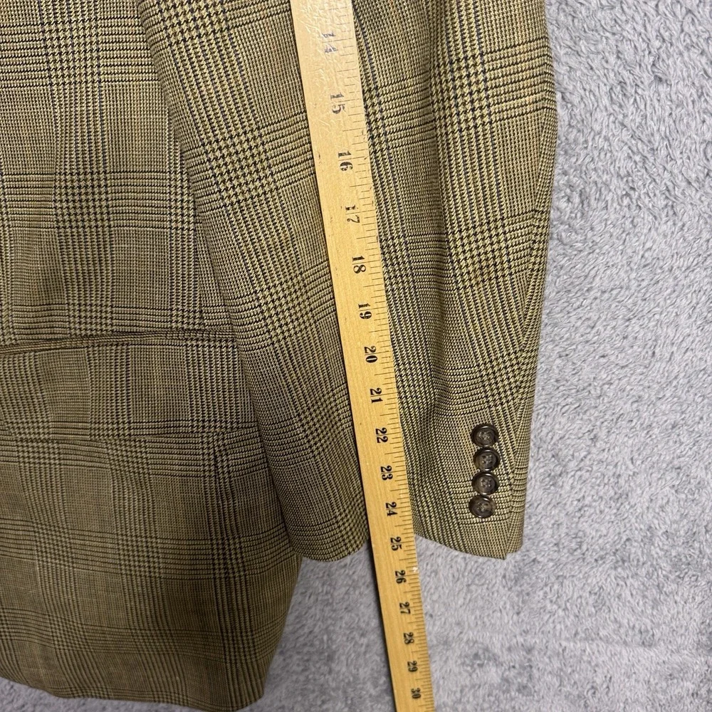 Pendleton Blazer Men 44R Wool Silk Linen Sport Coat Glen Check Old Money Vintage